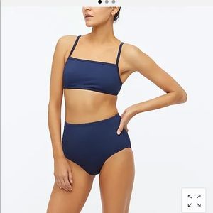 NWT high waisted j.crew bikini in navy